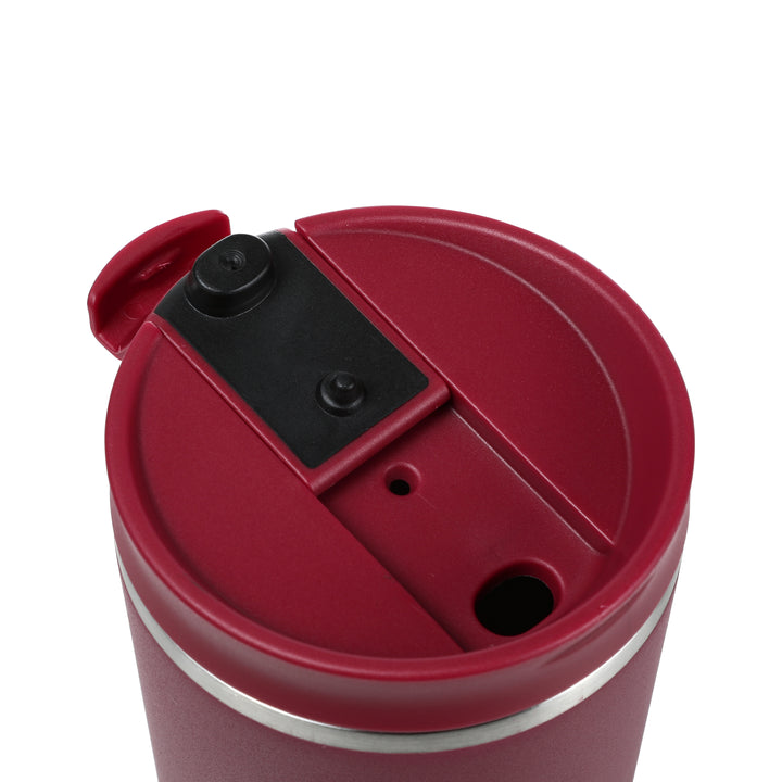 Copo térmico com escovinha de limpeza para o copo #cor_burgundy
