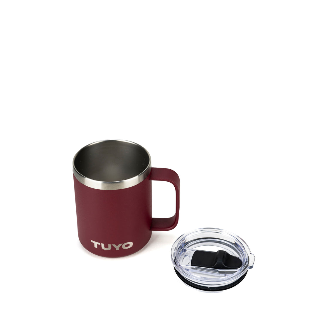 Caneca térmica com tampa. Cozy Tuyo 
#cor_burgundy