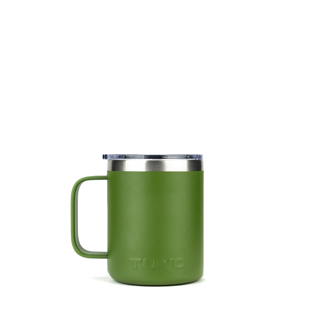 Caneca térmica com tampa. Cozy Tuyo #cor_military-green