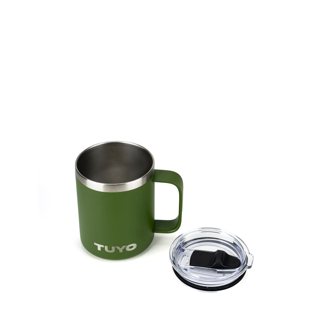 Caneca térmica com tampa. Cozy Tuyo #cor_military-green