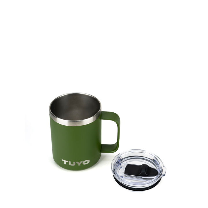 Caneca térmica com tampa. Cozy Tuyo #cor_military-green