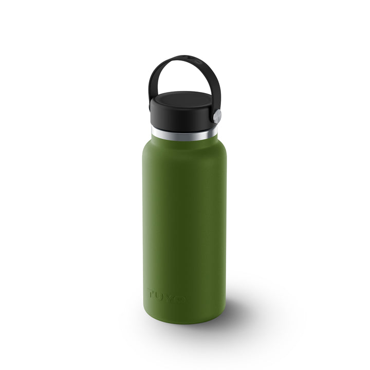 Garrafa térmica verde de 1l #cor_military-green