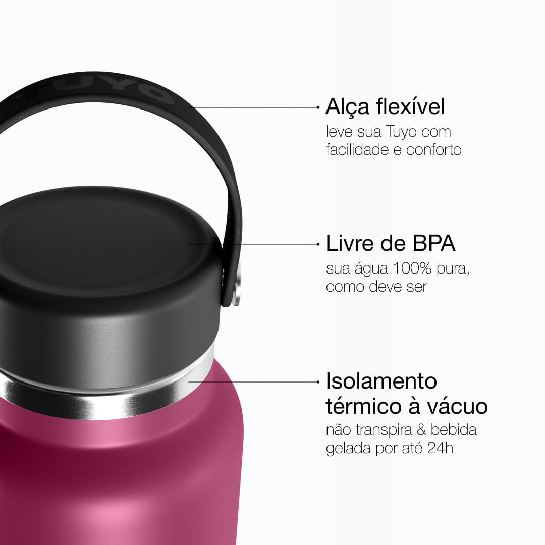 Garrafa térmica de um litro e meio #cor_burgundy