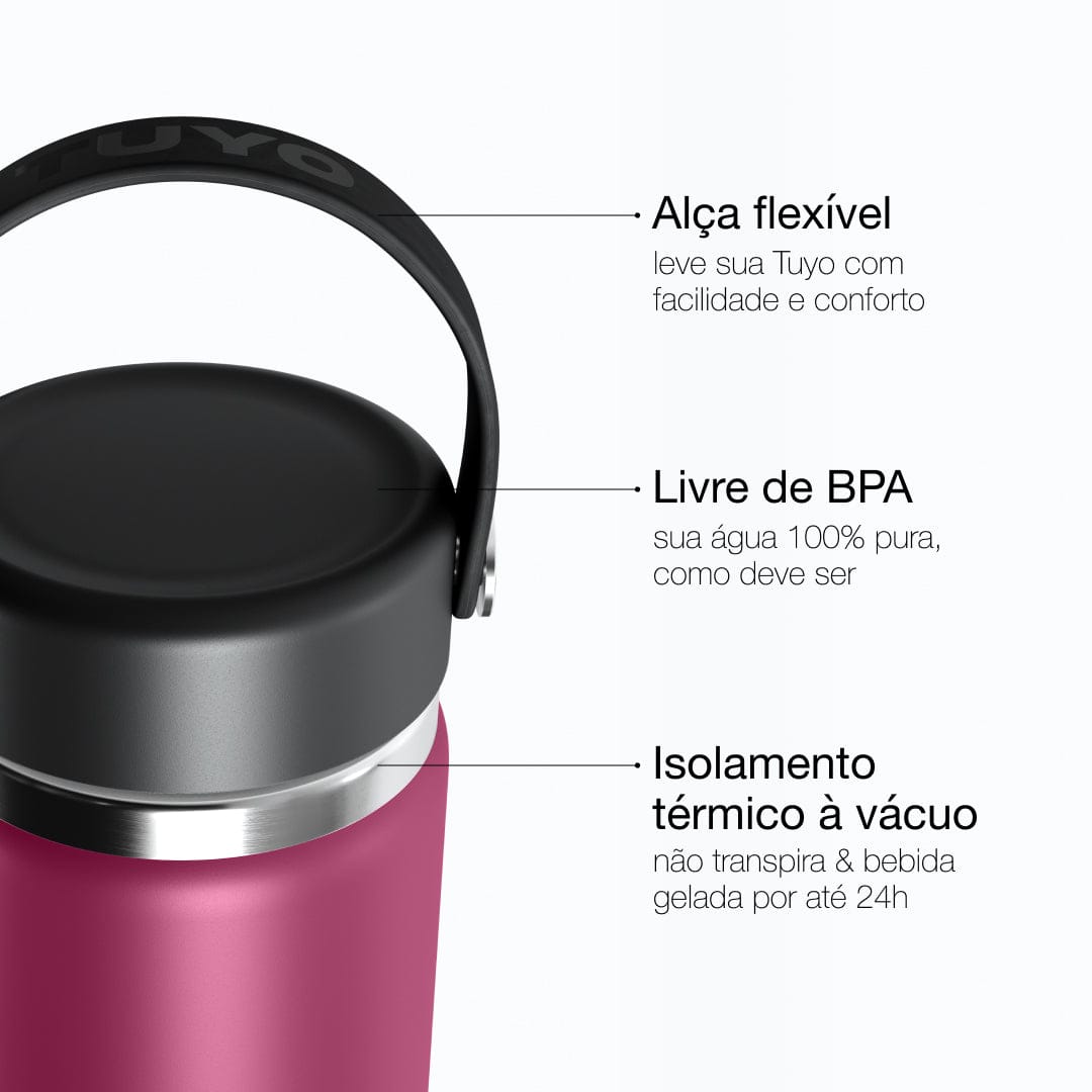 Garrafa térmica  #cor_burgundy