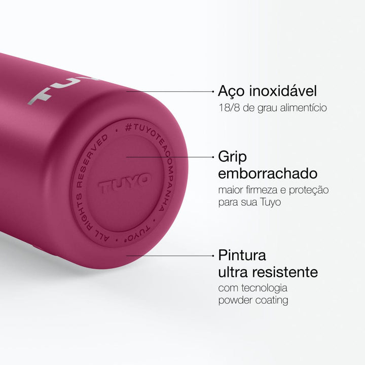 Garrafa térmica  #cor_burgundy