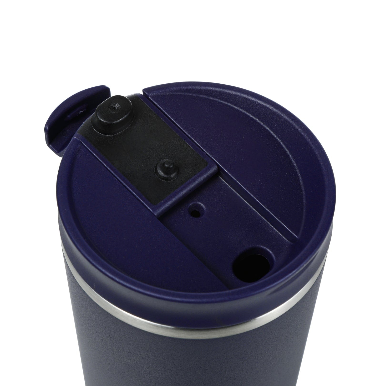 Copo térmico com escovinha de limpeza para o copo #cor_navy-blue