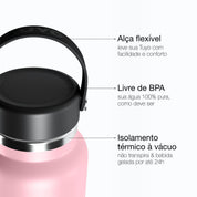Garrafa térmica rosa de 1l #cor_light-pink