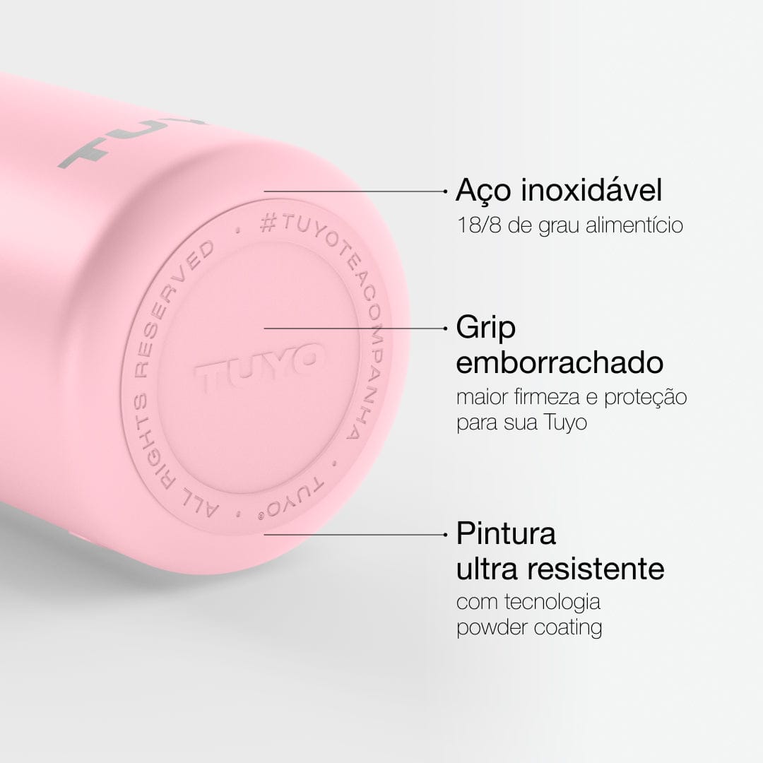 Garrafa térmica rosa de 1l #cor_light-pink