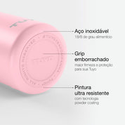 Garrafa térmica rosa de 1l #cor_light-pink