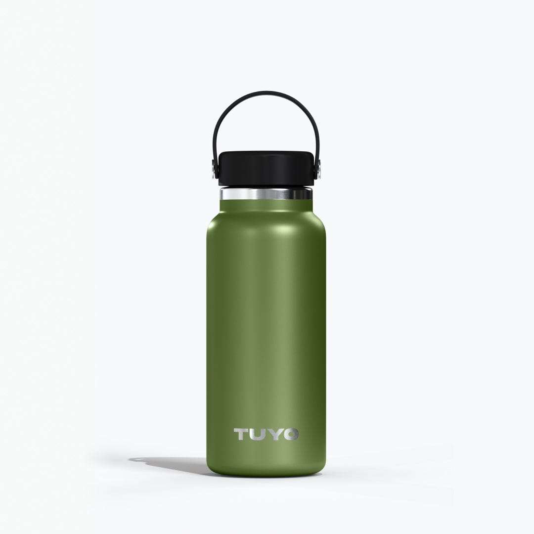 Garrafa térmica verde militar de 1l #cor_military-green