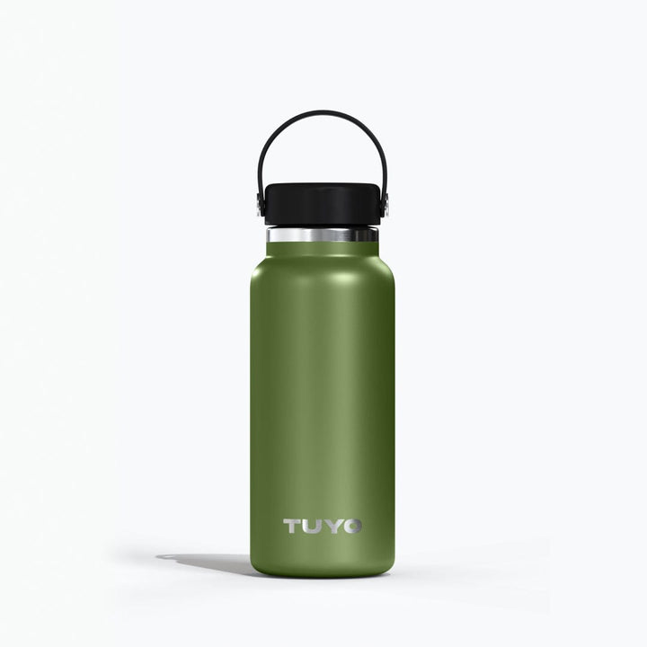 Garrafa térmica verde militar de 1l #cor_military-green