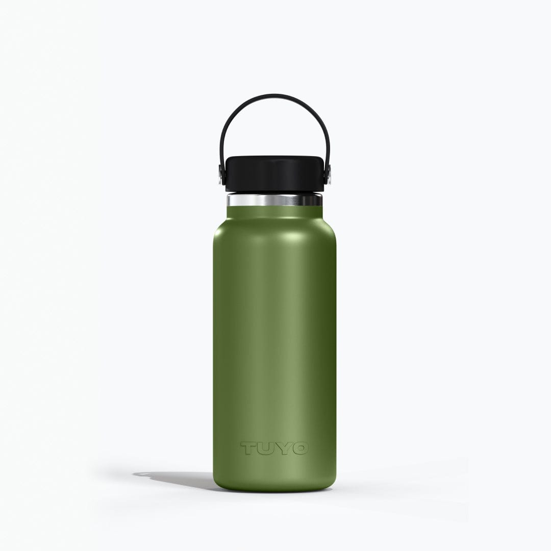 Garrafa térmica verde militar de 1l #cor_military-green