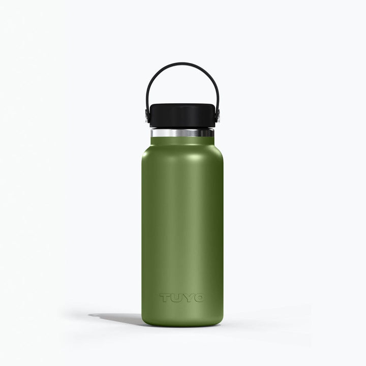 Garrafa térmica verde militar de 1l #cor_military-green
