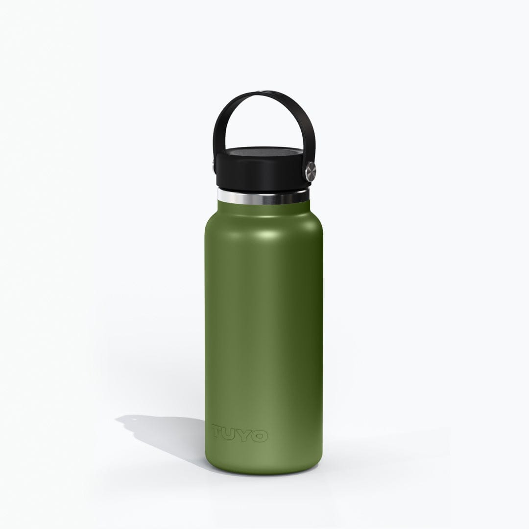 Garrafa térmica verde militar de 1l #cor_military-green