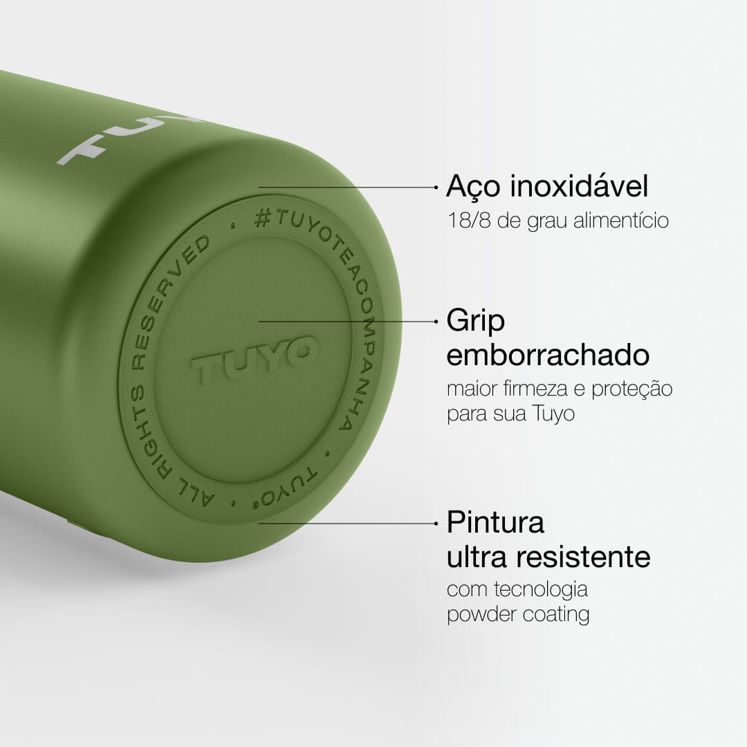 Garrafa térmica verde militar de 1l #cor_military-green