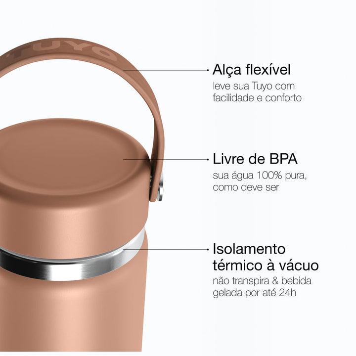 Garrafa térmica #cor_mocha-mousse
