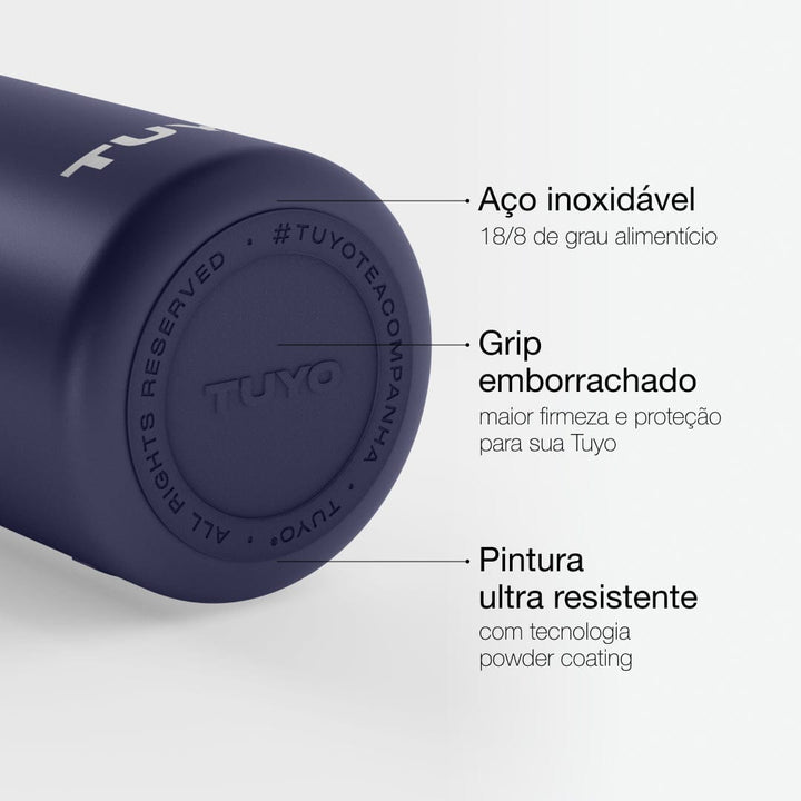 Garrafa térmica azul de 1l #cor_navy-blue