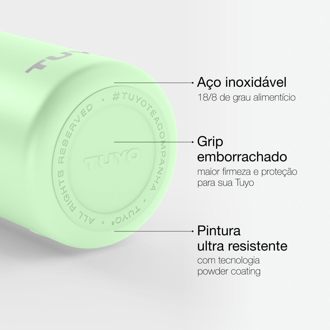 Garrafa térmica de um litro #cor_pistache