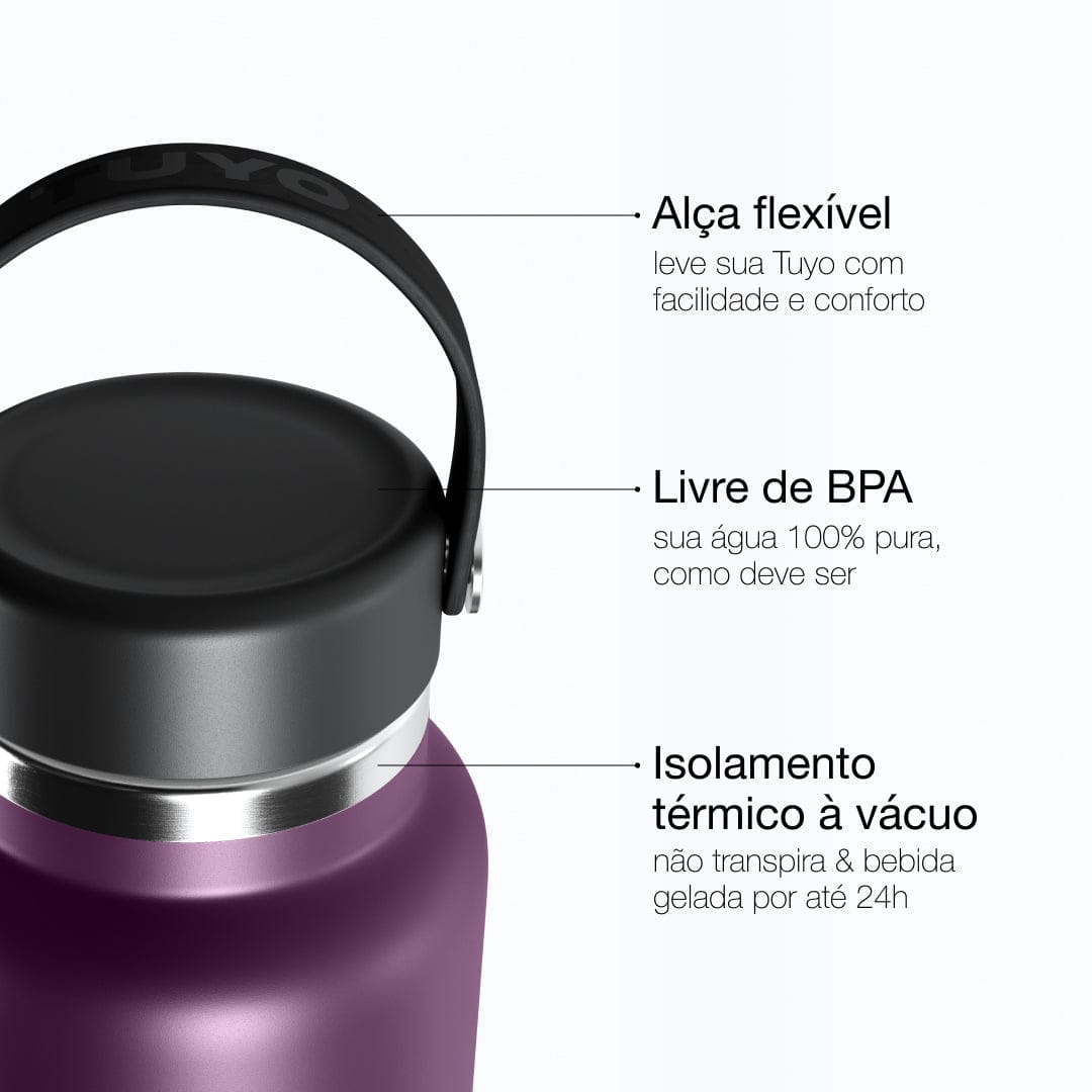 Garrafa térmica roxa de 1l #cor_purple