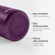 Garrafa térmica roxa de 1l #cor_purple