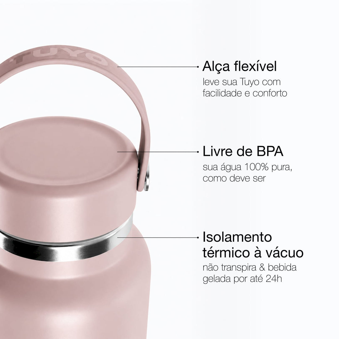 Garrafa térmica #cor_rosa-taupe