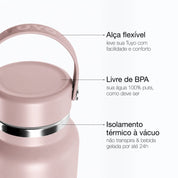 Garrafa térmica #cor_rosa-taupe