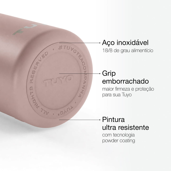 Garrafa térmica #cor_rosa-taupe