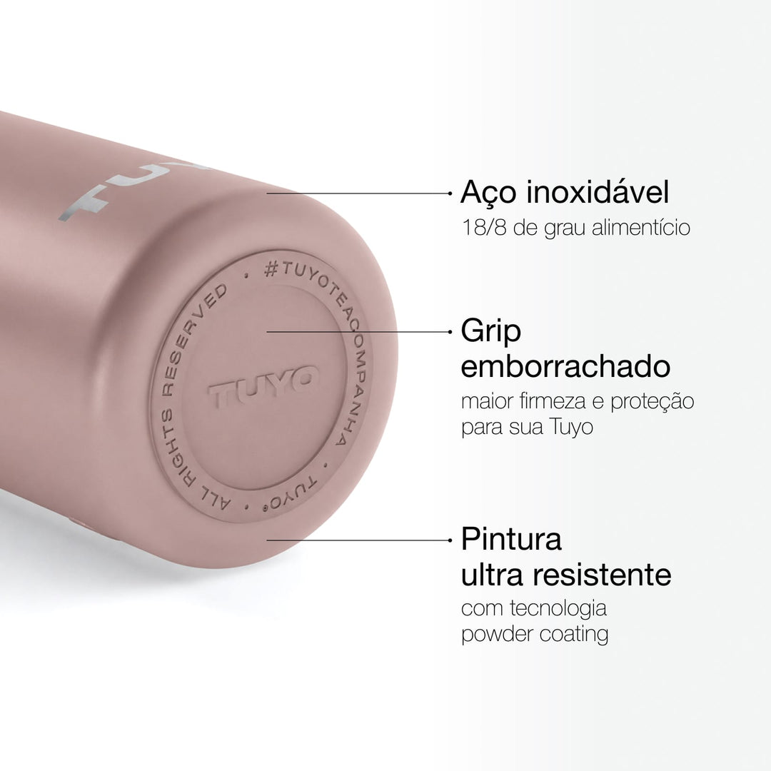 Garrafa térmica #cor_rosa-taupe