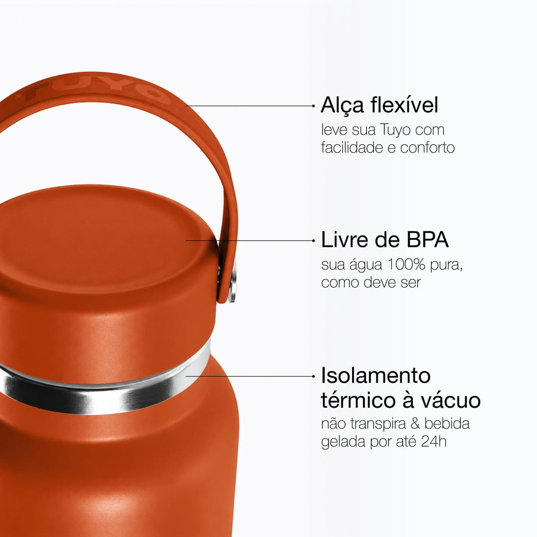 Garrafa térmica #cor_terracota