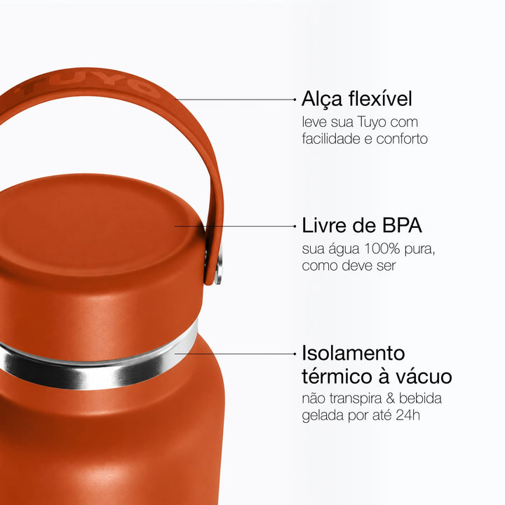 Garrafa térmica #cor_terracota