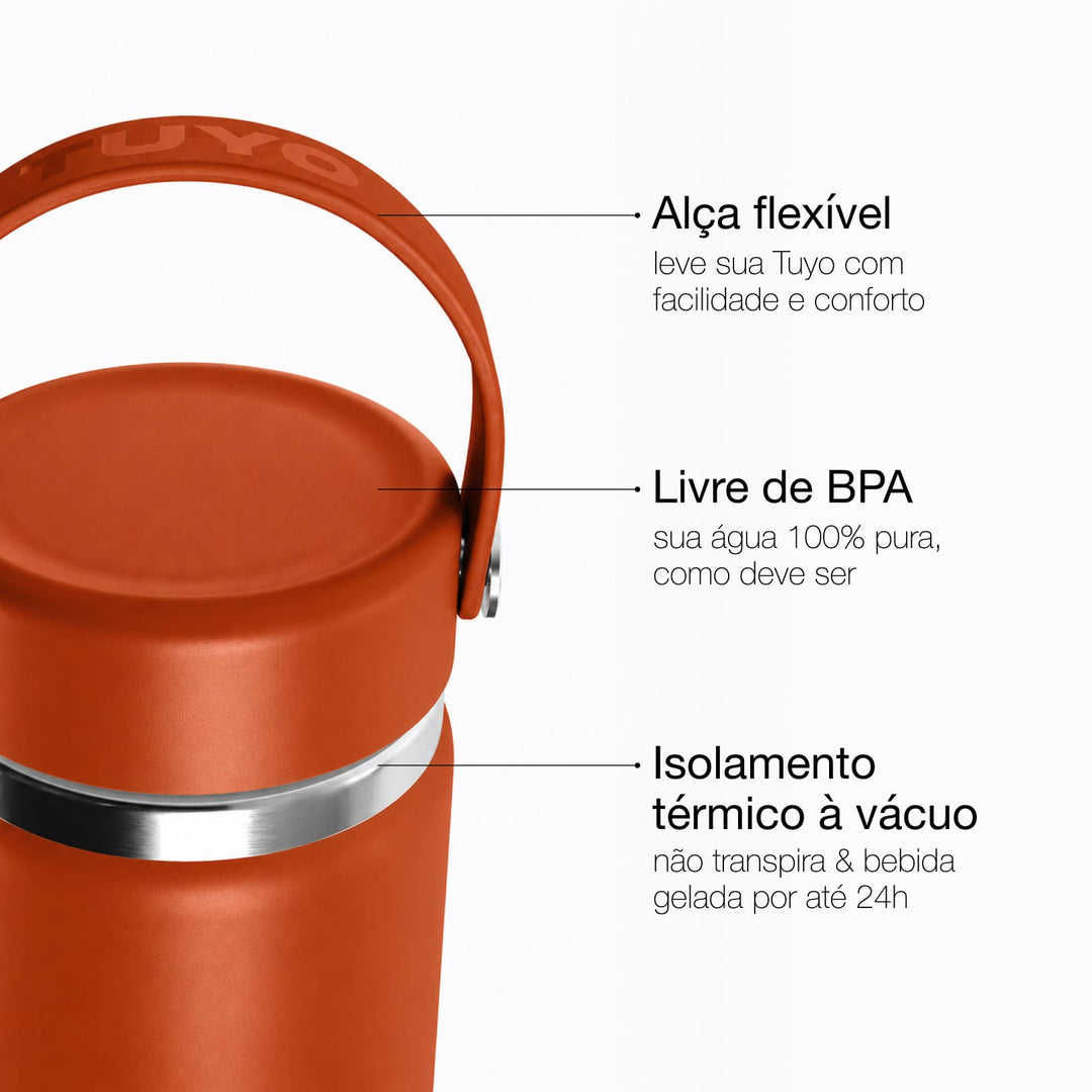 Garrafa térmica #cor_terracota