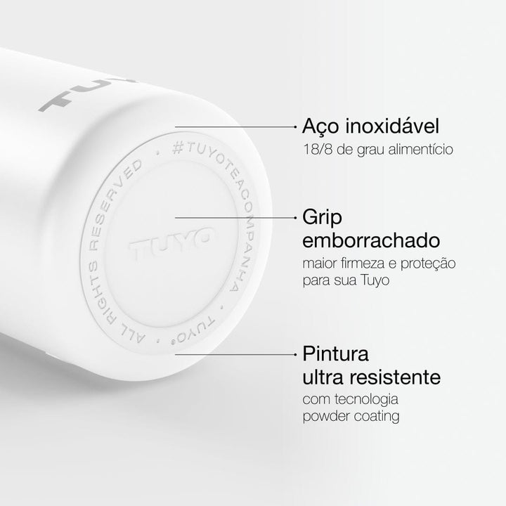 Garrafa térmica branca de 1l #cor_white