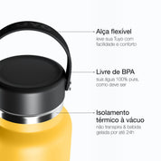 Garrafa térmica amarela de 1l #cor_yellow