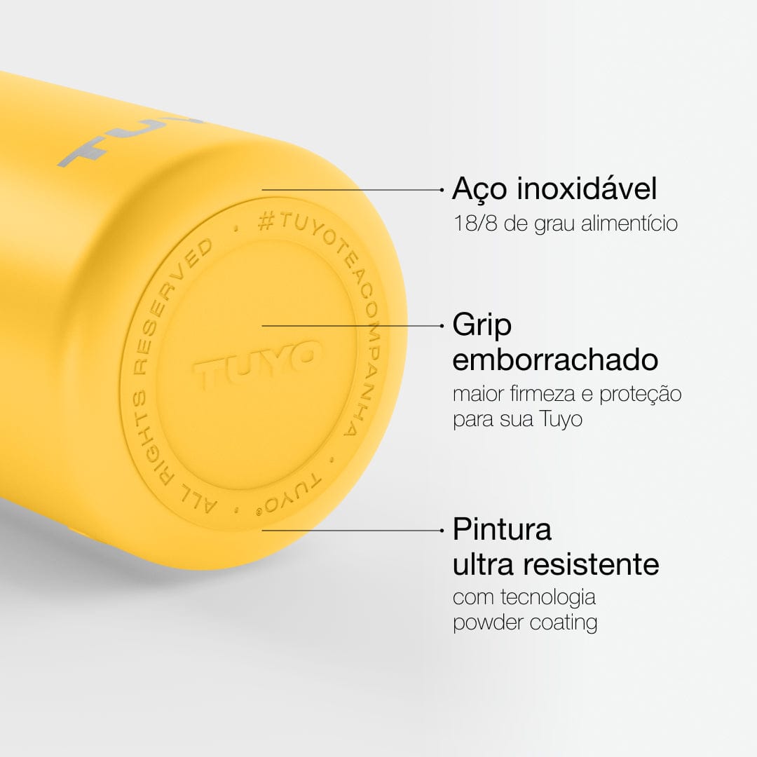 Garrafa térmica amarela de 1l #cor_yellow