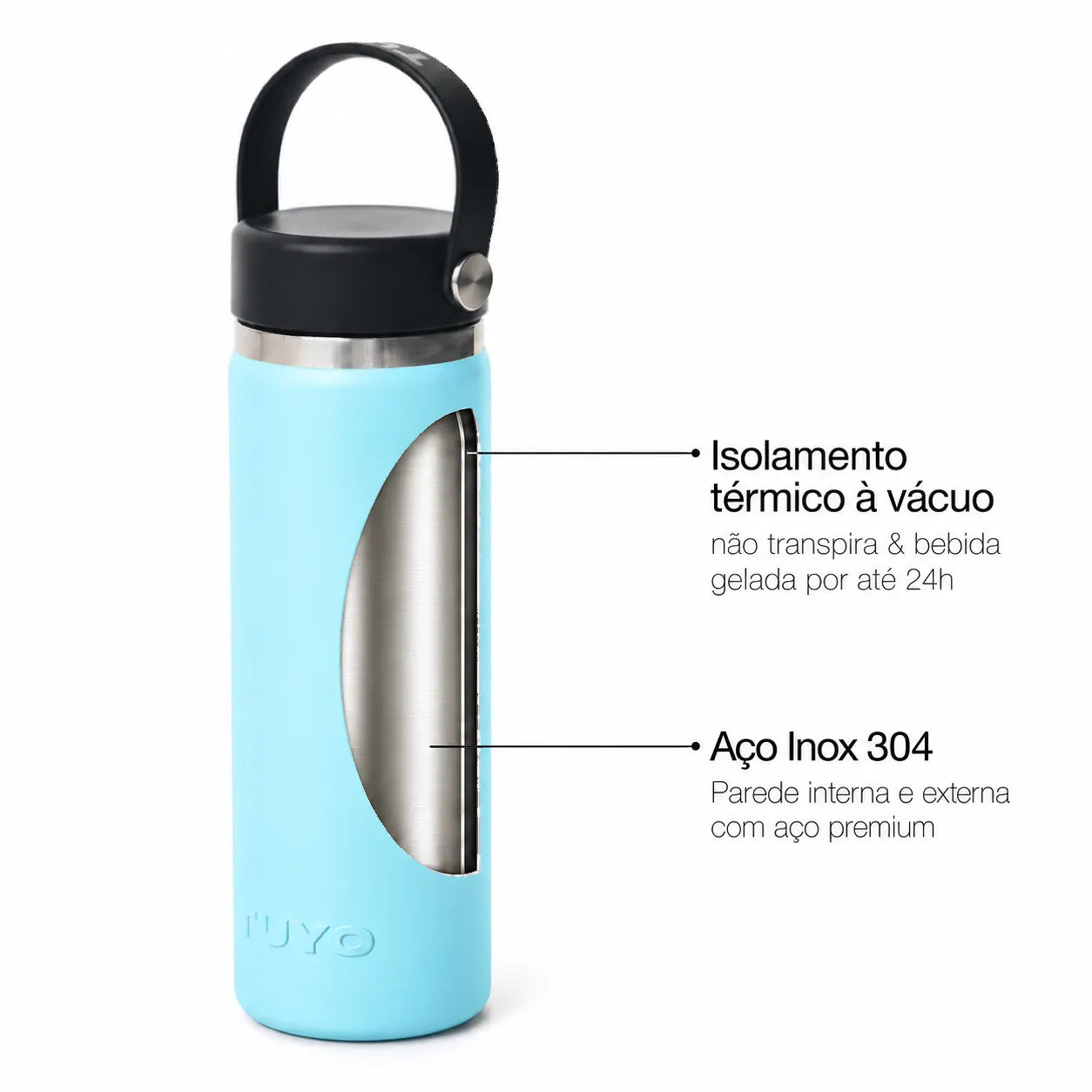 Garrafa térmica #cor_baby-blue