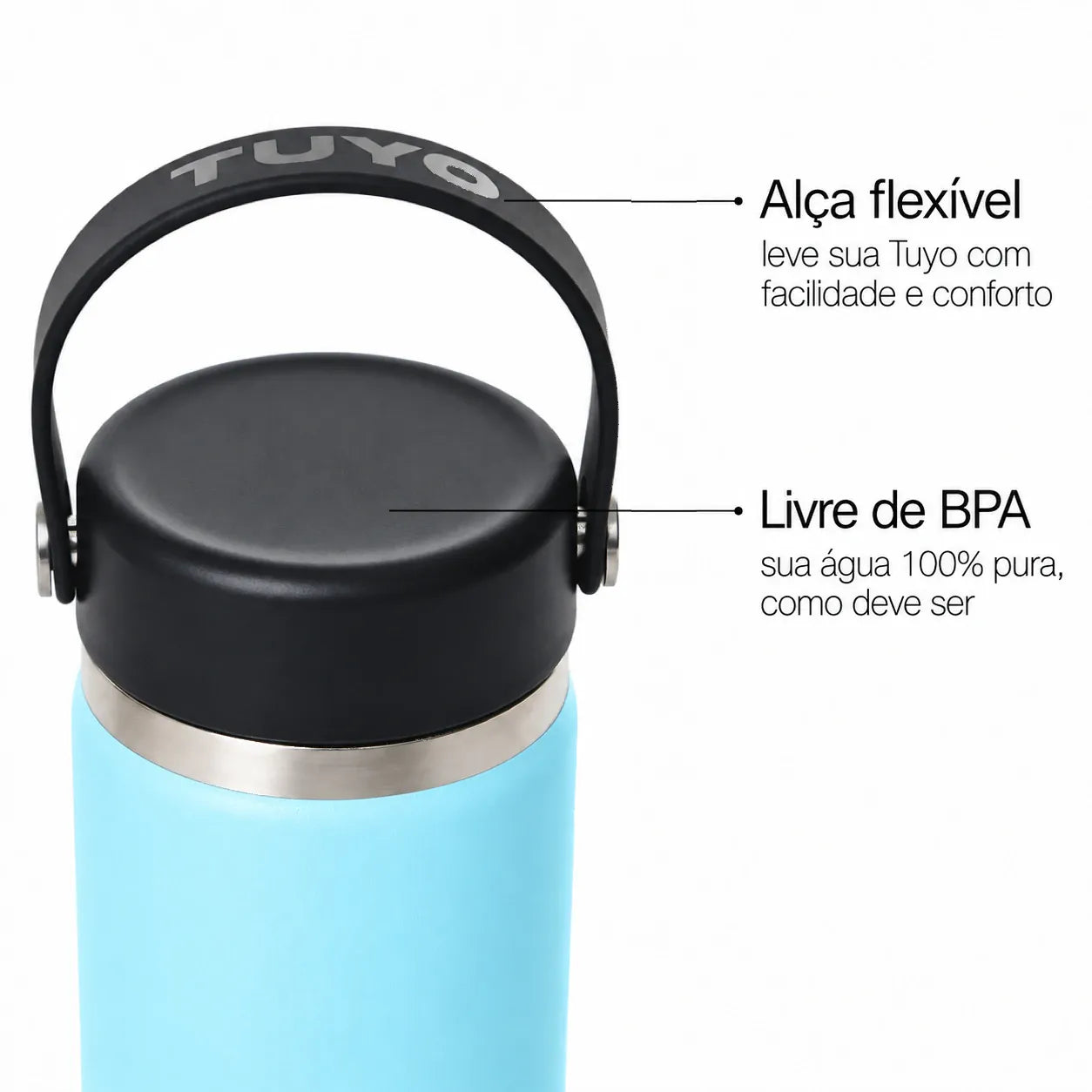 Garrafa térmica #cor_baby-blue