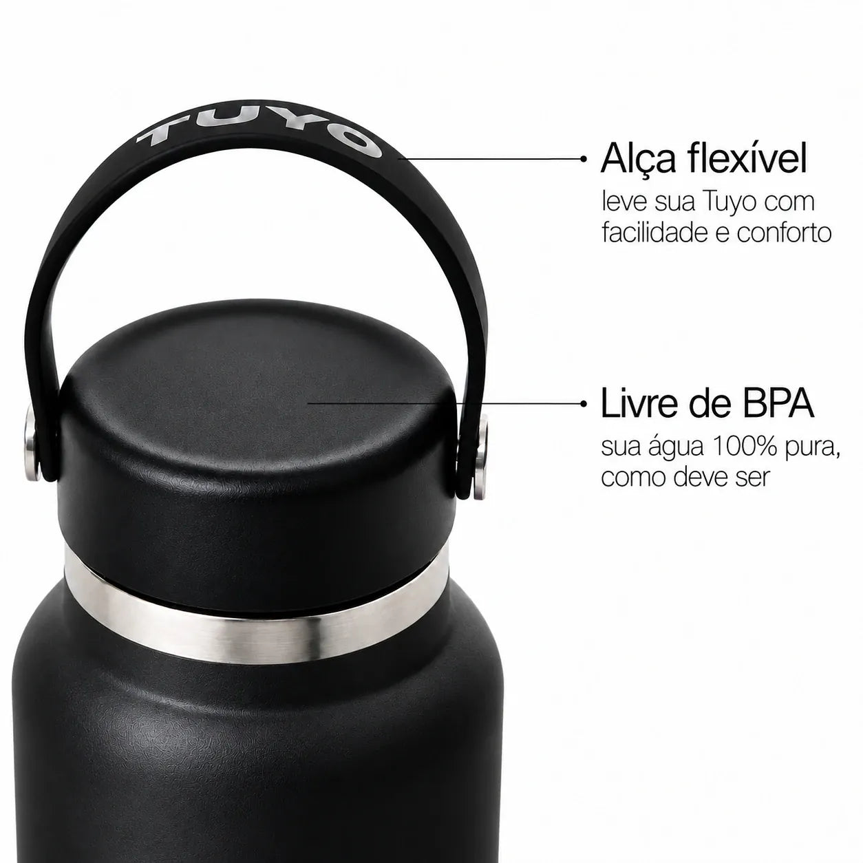 Garrafa térmica preta de 1l #cor_black