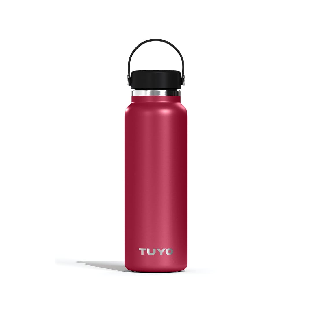 Garrafa térmica de um litro e meio #cor_burgundy