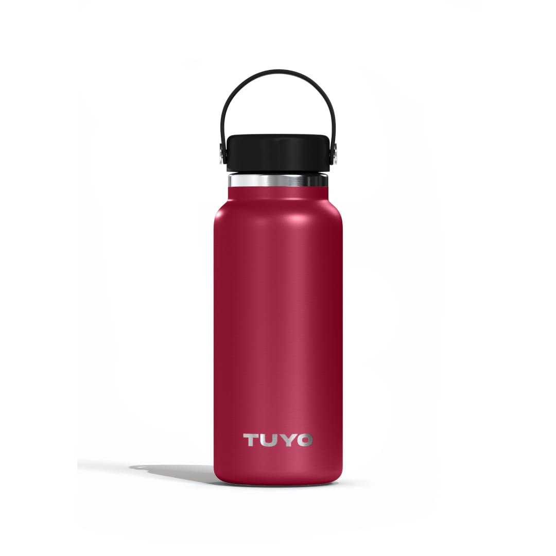 Garrafa térmica vermelho de 1l #cor_burgundy