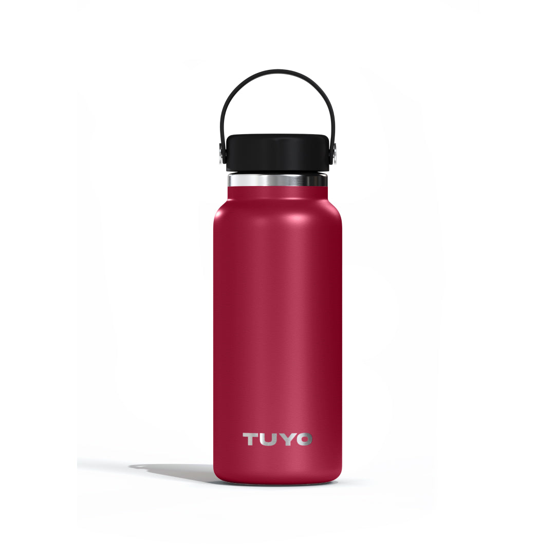 Garrafa térmica vermelho de 1l #cor_burgundy