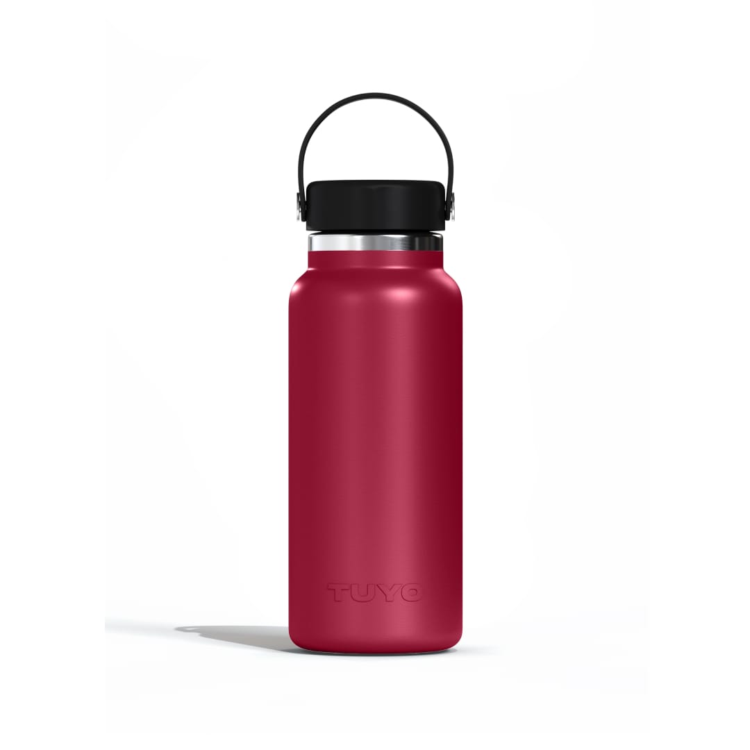 Garrafa térmica vermelho de 1l #cor_burgundy