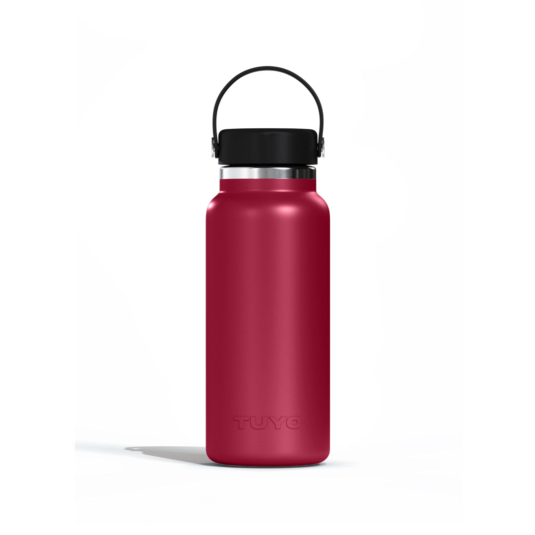 Garrafa térmica vermelho de 1l #cor_burgundy