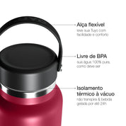 Garrafa térmica de um litro e meio #cor_burgundy