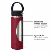 Garrafa térmica  #cor_burgundy