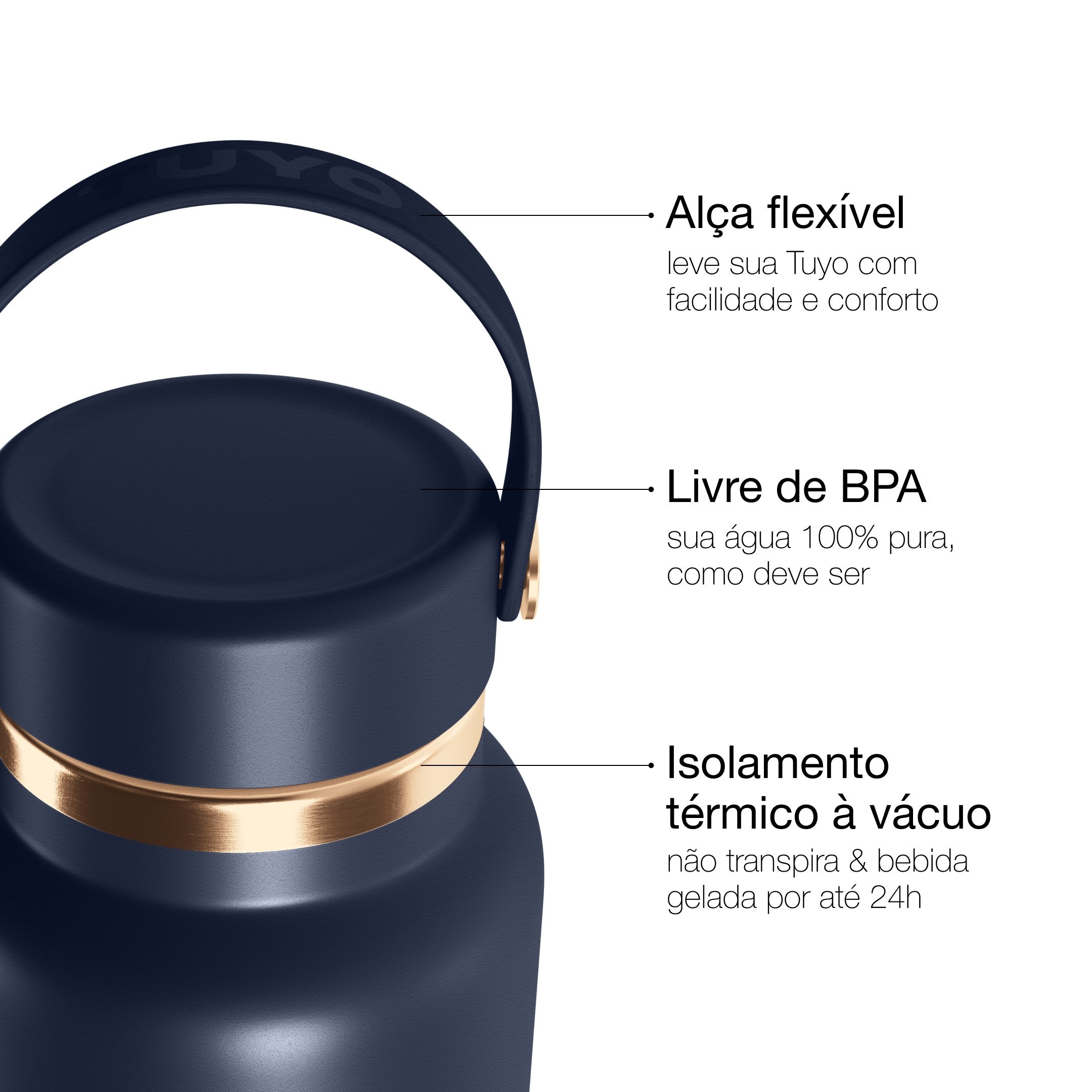 Garrafa térmica Golden Collection #cor_gold-blue #cor_gold--blue