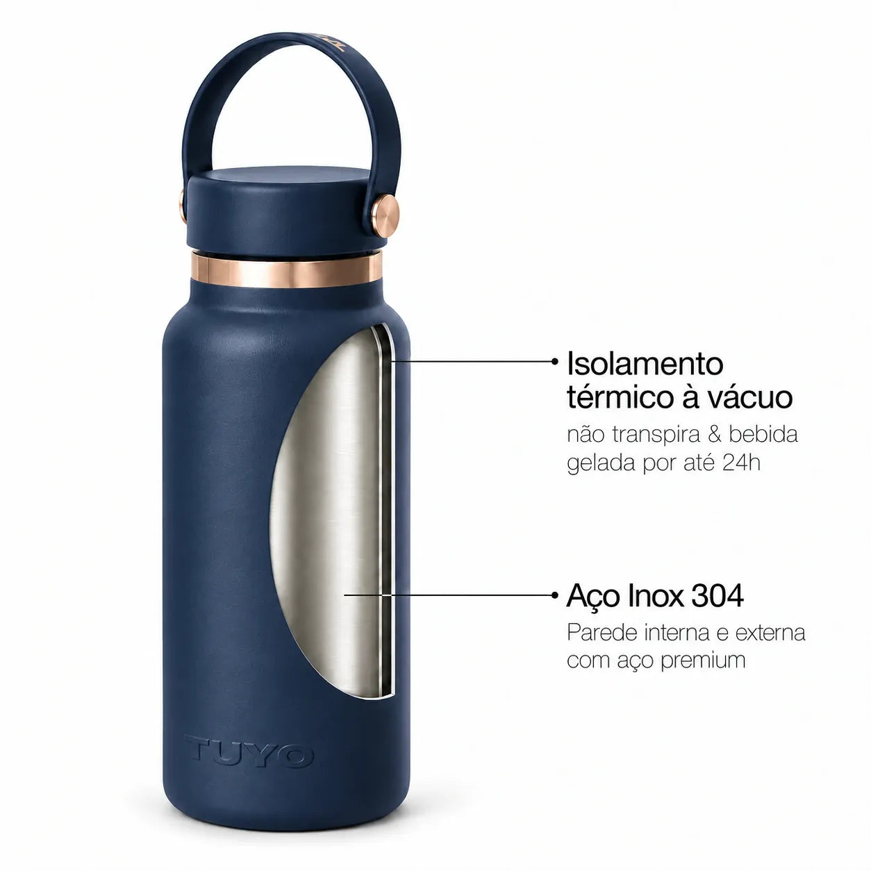 Garrafa térmica Golden Collection #cor_gold-blue #cor_gold--blue