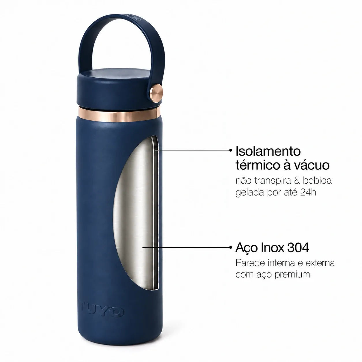 Garrafa térmica Golden Collection #cor_gold-blue #cor_gold--blue