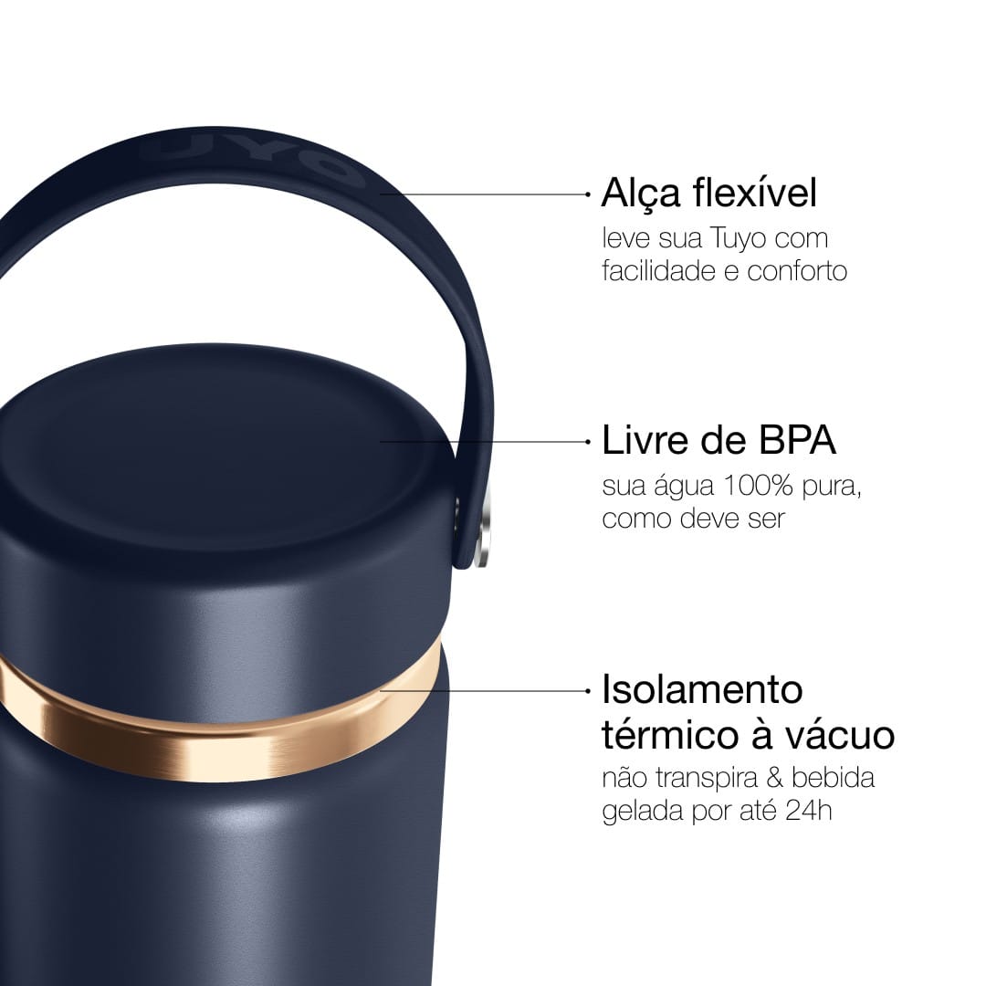 Garrafa térmica Golden Collection #cor_gold-blue #cor_gold--blue