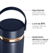 Garrafa térmica Golden Collection #cor_gold-blue #cor_gold--blue