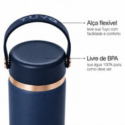 Garrafa térmica Golden Collection #cor_gold-blue #cor_gold--blue